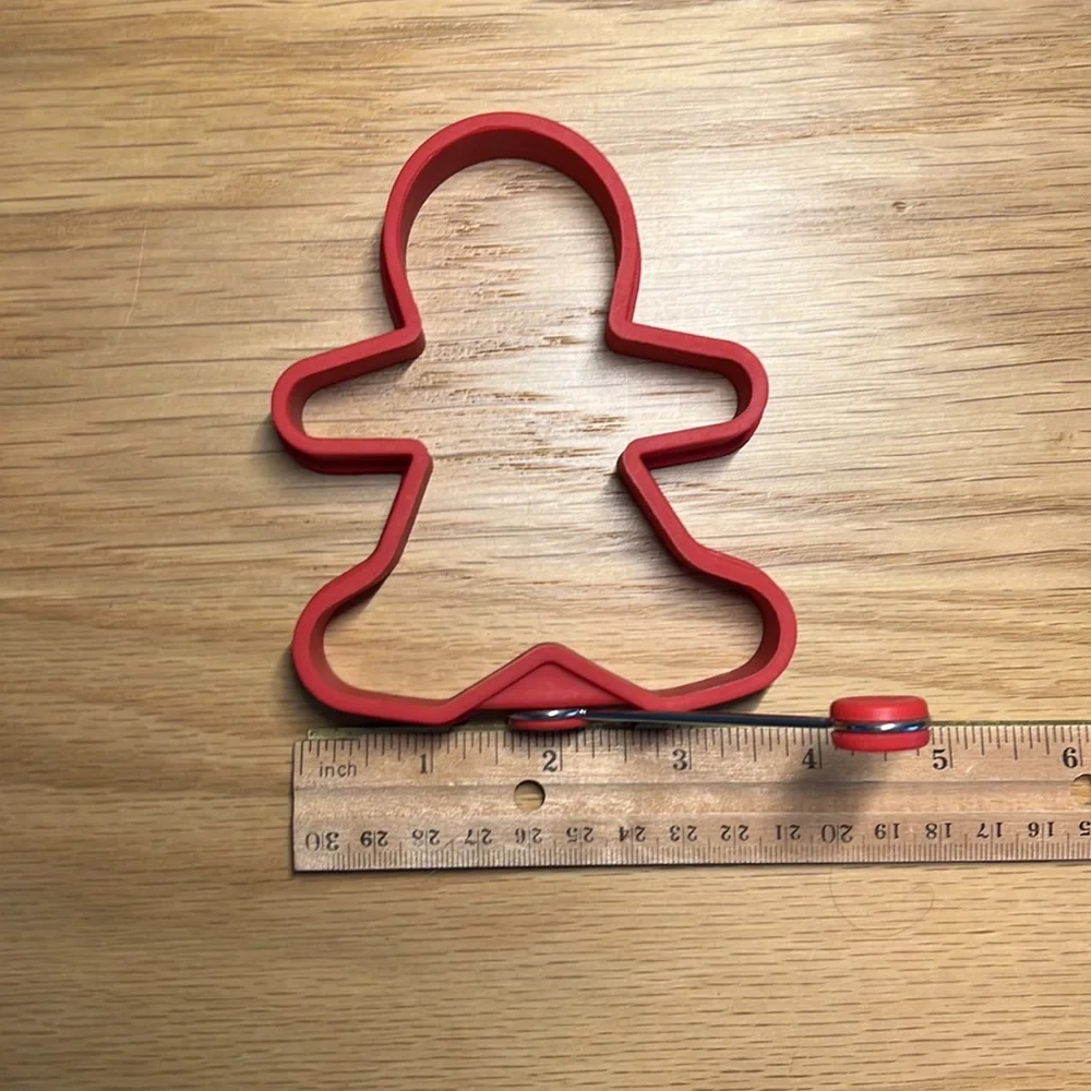 Snowflake and Gingerbread Man Silicon Pancake Mold - Holiday Christmas